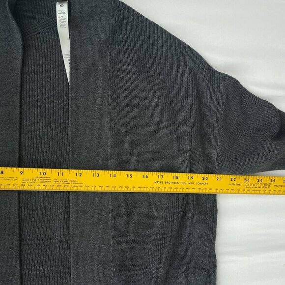 Lululemon Knit Cozy Open Front Long Sleeve Cardigan Pockets Wool Blend Women 4 - Picture 10 of 13